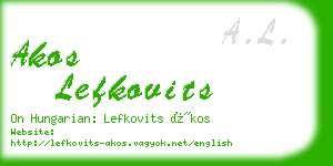 akos lefkovits business card